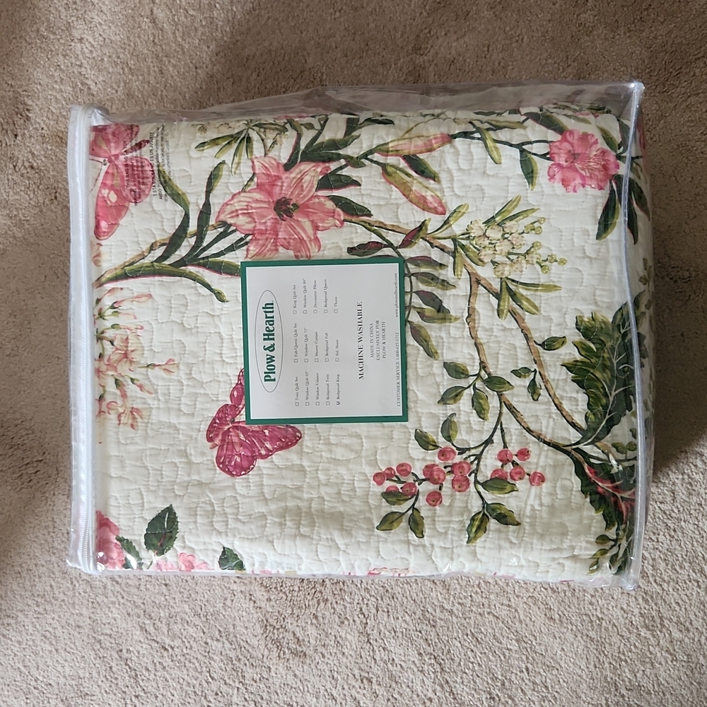 Plow and Hearth Butterfly King Bedspread